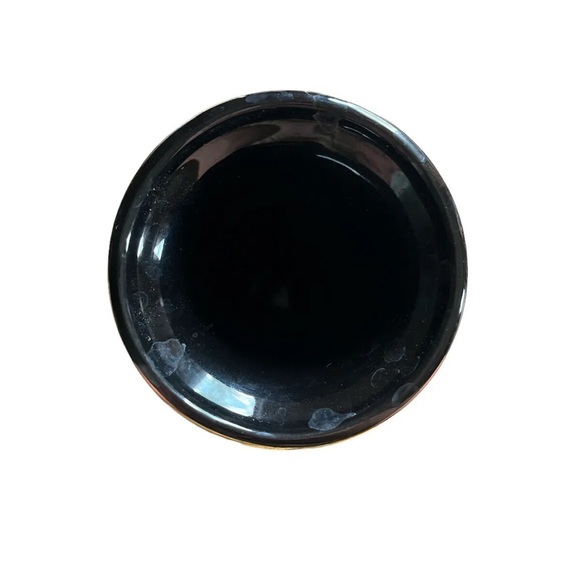 JAPANESE BLACK VASE FLORAL TULIPS MARKED BOTTOM - Picture 5 of 5